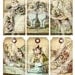 Vintage Shabby Chic Alice in Wonderland Bunnies Tea Birthday party Children illustration book Cards Tags Digital Collage Sheet Images Sh226