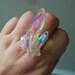 Stardust Ring -- Angel Aura Quartz -- Adjustable
