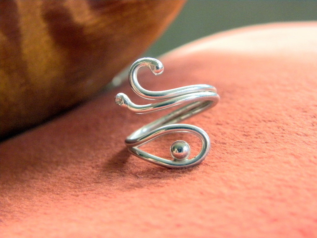 Sterling Wire Curly Toe Ring