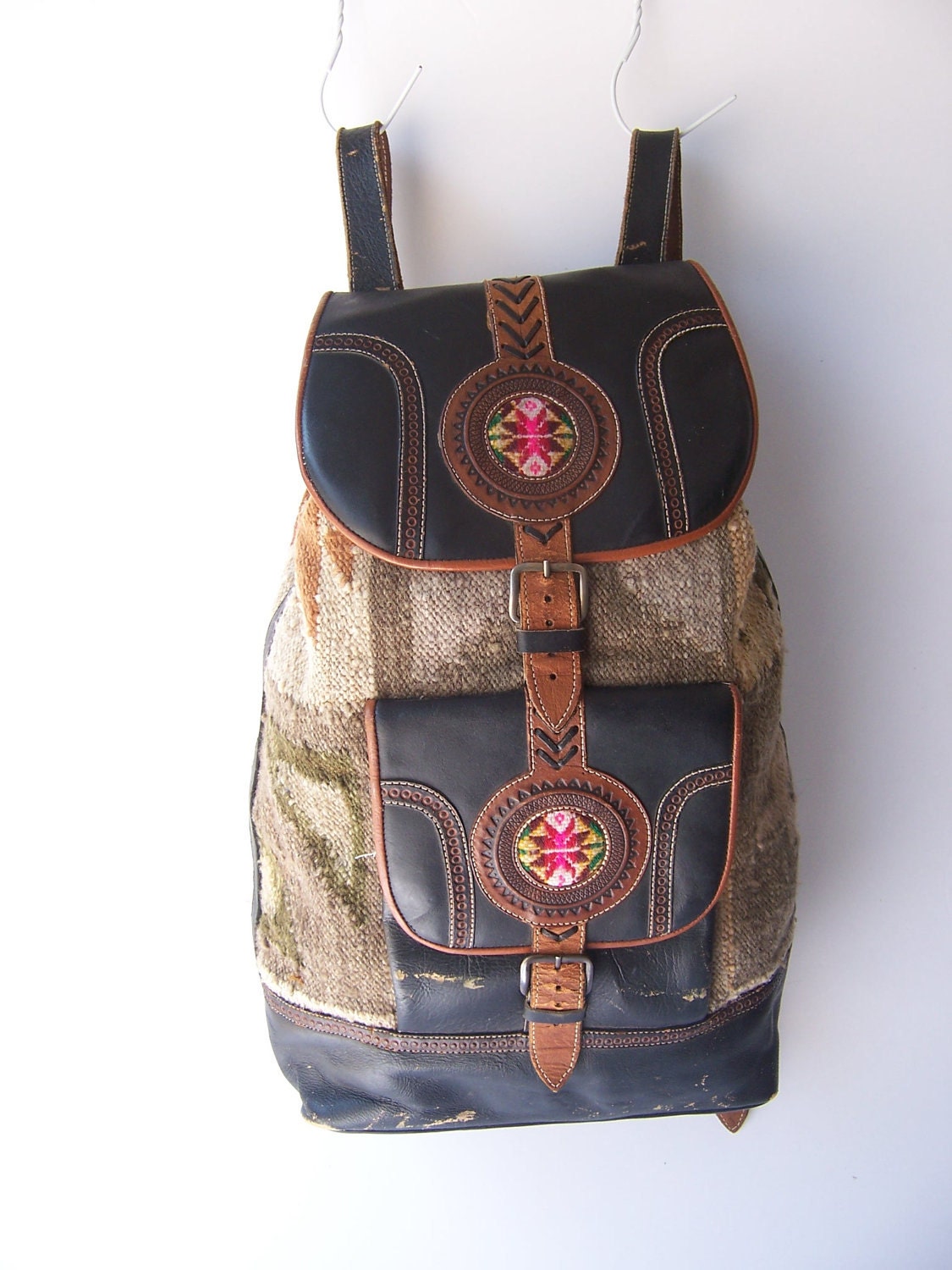Vintage Southwestern Bucket Backpack