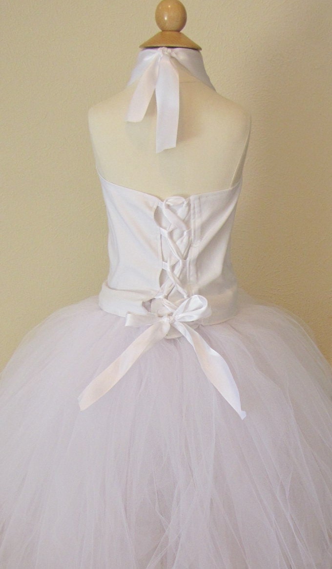 Girls Wedding Couture Tutu Dress - Multiple Color Options