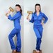Dickies One Piece Suit Onesie Playsuit Romper Coveralls Blue XS