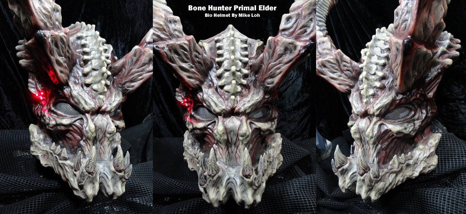 Bone-Hunter Primal Elder Bio Helmet with Tri-lasers