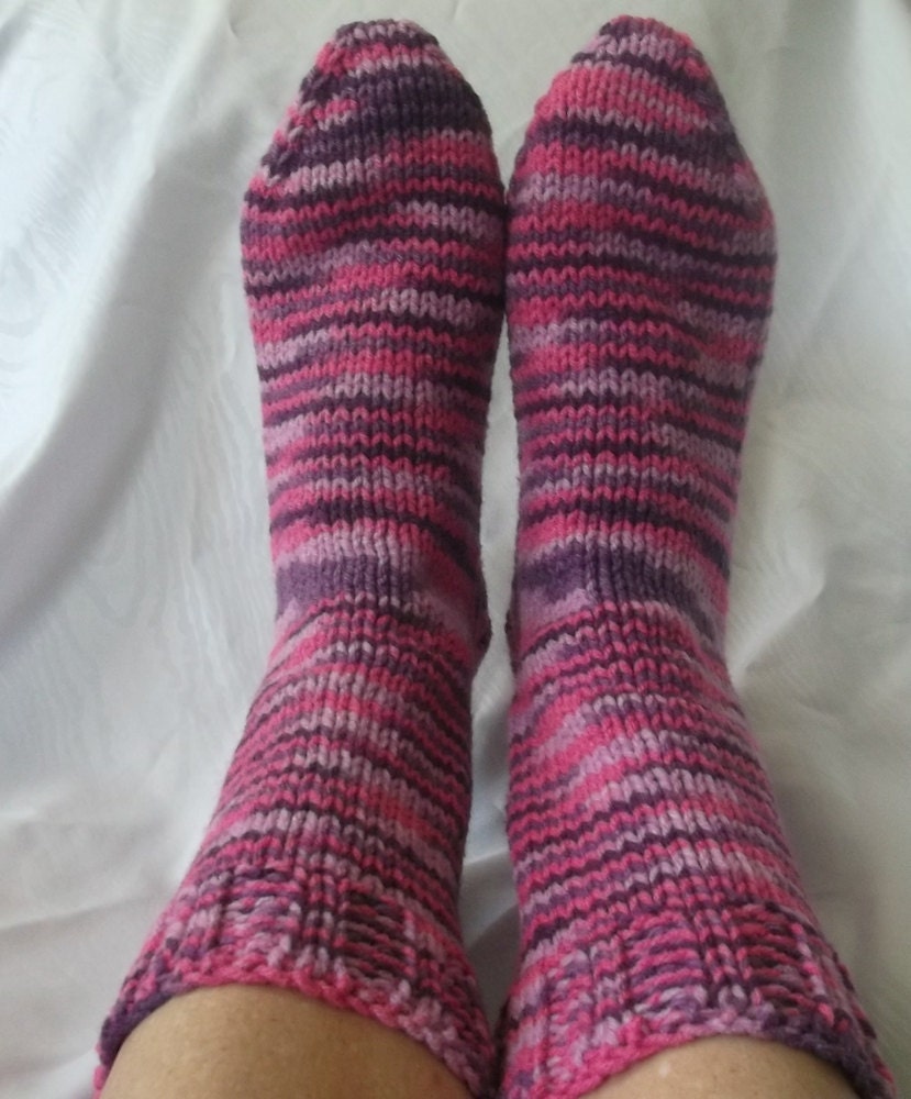 Plum Pudding Purple Pink Womens Sock Socks size 9 10 shoe