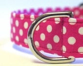 Pink with White Polka Dots Collar