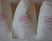 10 Personalized Sweet Baby Girl Organic Muslin Cotton Favor Gift Bags 4x6 Il_170x135