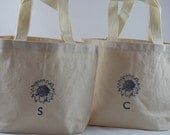 Personalized Sunflower Natural Cotton Canvas Tote Bag Great for Bridesmaids and Weddings Il_170x135