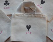 7 Las Vegas Casino Cotton Mini Canvas Bags Great for Bridesmaids, Weddings and Parties 5" x 6" Il_170x135