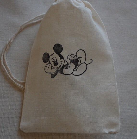 200 Disney Mickey Mouse Muslin Favor Bags 4x6 Il_570xn