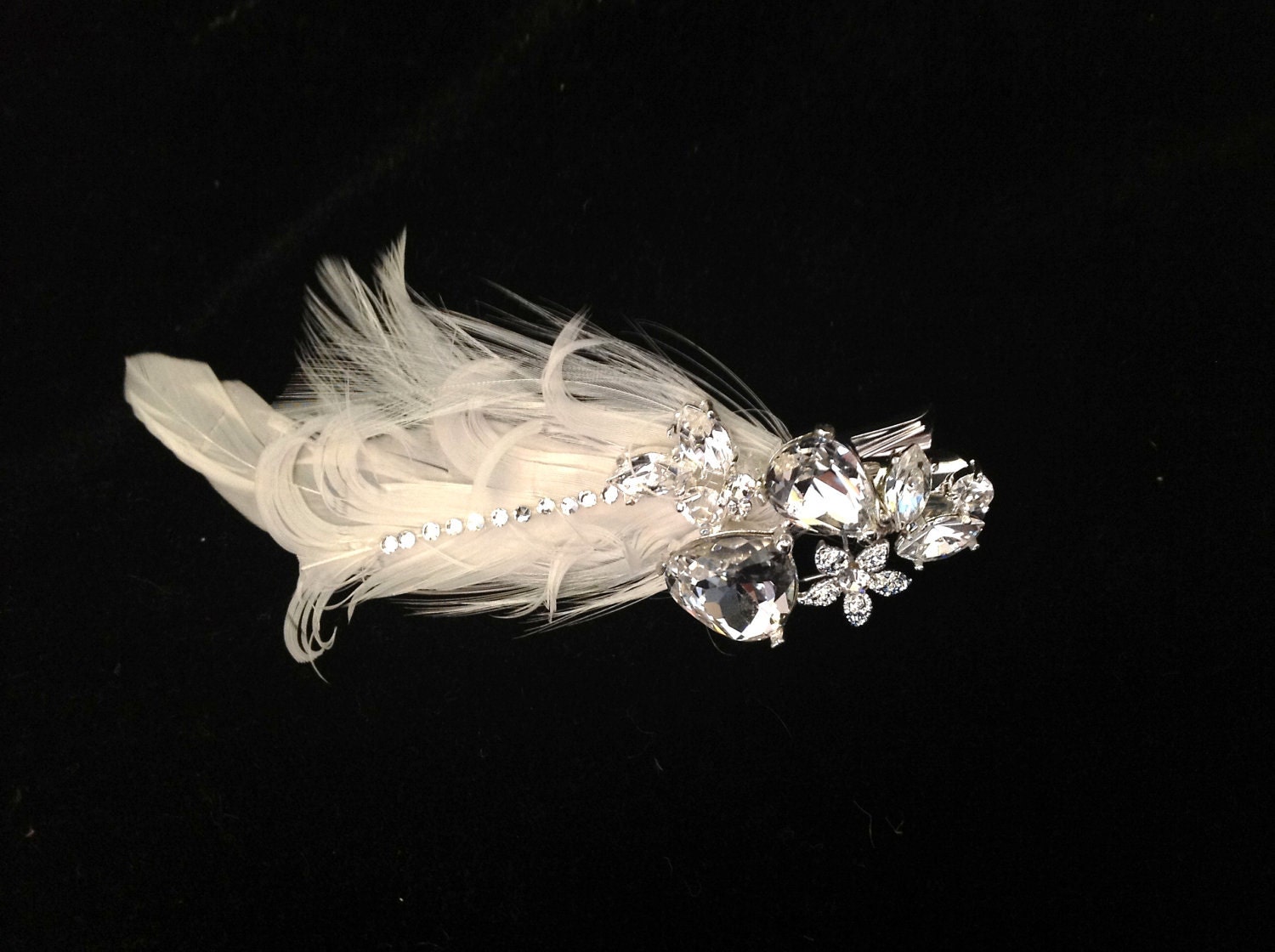 Crystal Rhinestone Bridal Hair Comb "The Tiny Fleur"