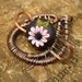 Moobie Grace - Polymer Clay - Floral - Toggle Clasp - Artisan - Copper Wrapped