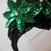 Great Gatsby Goes Green - Feather & Sequin Fascinator