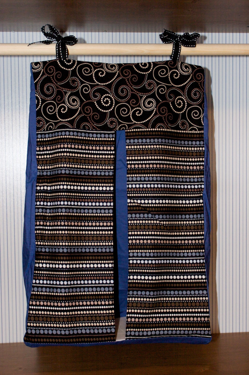 Diaper Stacker Blue, Black, and Brown Diaper Hider Diaper Stacker Great for a Baby Boy Room EtsyKids Team