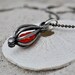 Red Seaglass Necklace - A Tiny Locket Filled with Rare Red Seaglass - Seaglass Jewelry