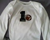 Football First Birthday Onsie