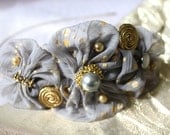 Fairy Tale Headband in Gray and Gold