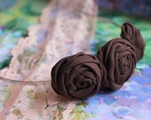 Cocoa Brown Roses Headband