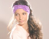 Lace Turban Headband in Purple - Multiple styling options
