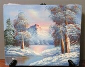 Original Oil by G. Whitman, vintage canvas on wood frame painting