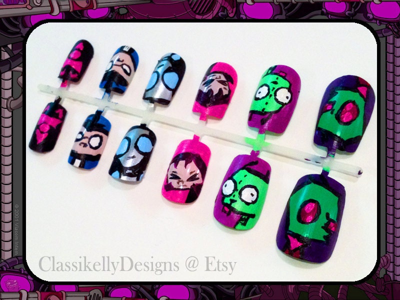 Invader Zim Nail Set