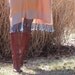 Soft Silk & Cashmere Boho Gypsy Kaftan Dress with Fringe Golden Natural One Size Fits All