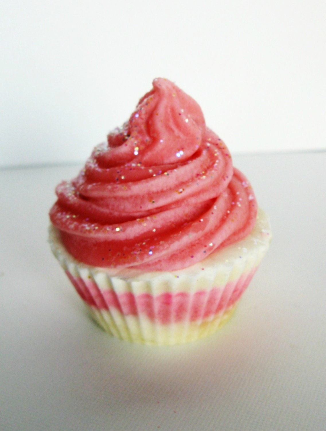 Champagne and Strawberries Mini Cupcake Soap for weddings, party favors, birthdays, wedding showers, & baby showers