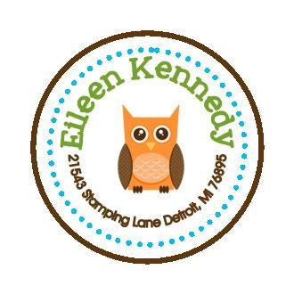 12 Custom Address Labels- 2 1/4 scallop circle Il_170x135