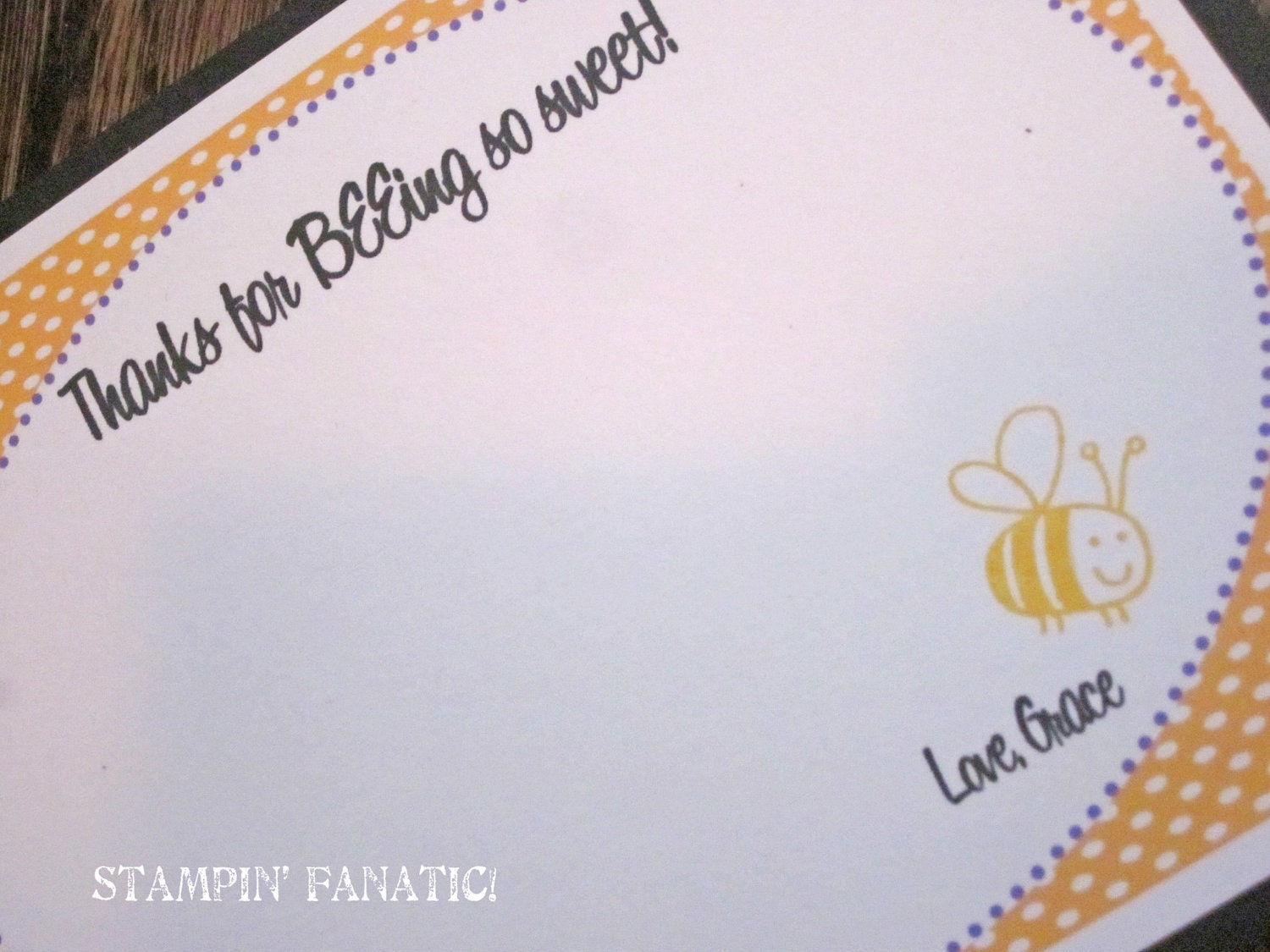 It's Fun to Bee... Collection: Set of 12 Thank You Notes. Bumble Bee TY Cards. Bee Birthday. Bee Thank You. Il_170x135