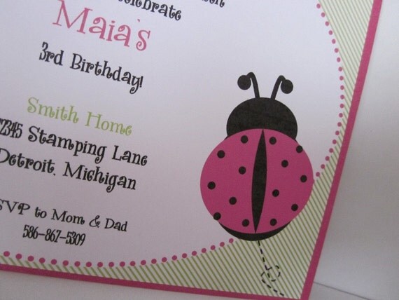 Little Ladybug Collection: Ladybug Invitations. Lady Bug Birthday. Ladybug Birthday Invites. Set of 12. Il_570xn