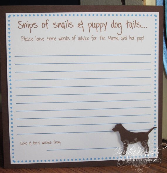 Little Lab Collection: Set of 12 Baby Shower Advice Cards. Puppy Shower. Dog Shower. Lab Silhouette. Il_570xn