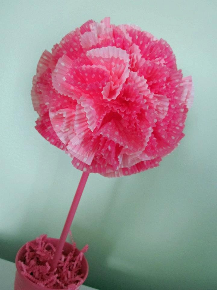 Cupcakes & Polka Dots Collection: Custom Made Cupcake Liner Topiary/ Cupcake Liner Centerpiece Il_570xn