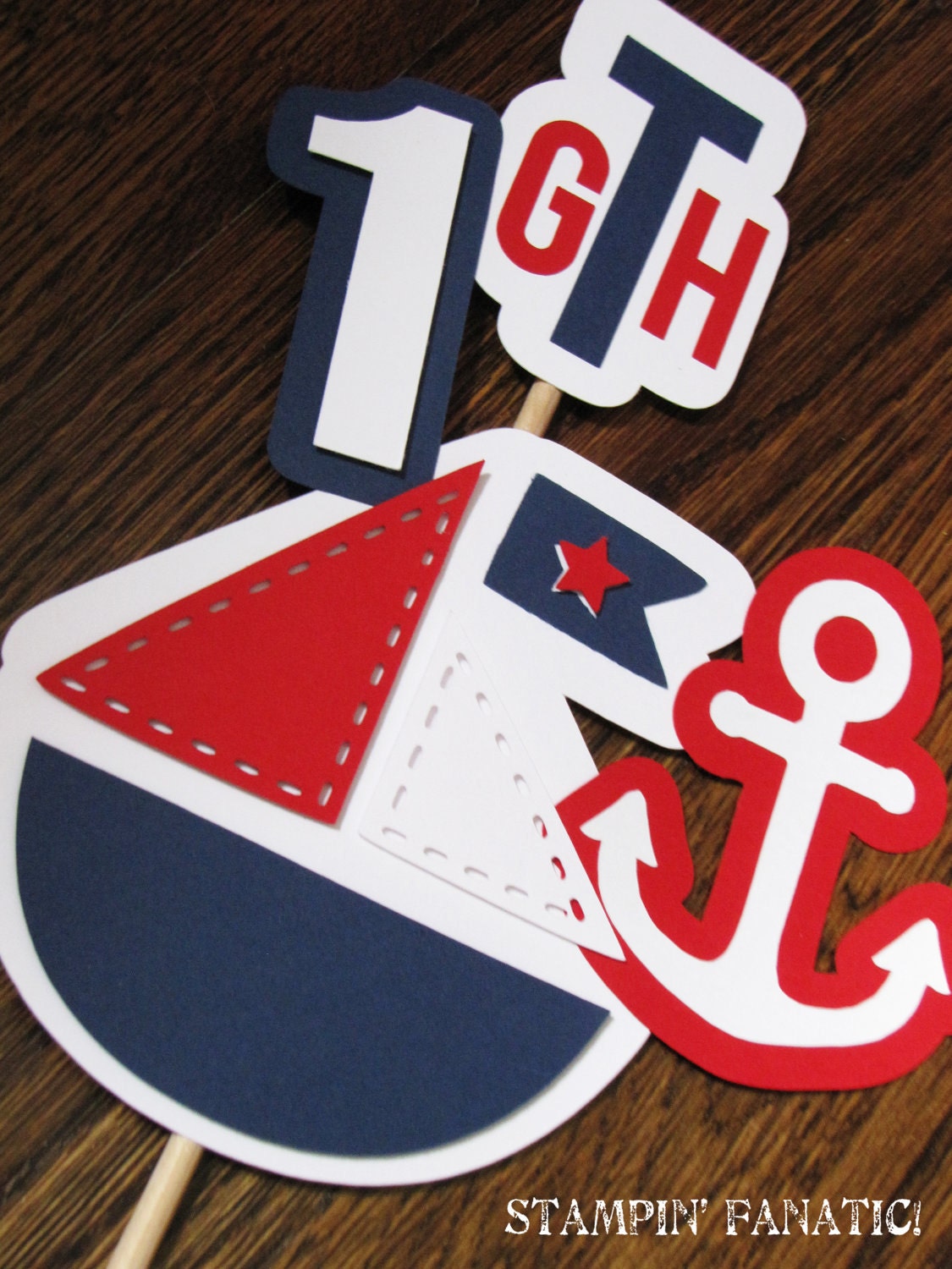 Sailing Boy Collection: Fabulous Custom and Made to Order Nautical Centerpiece Flag. Nautical Birthday, Cake Topper, Large Centerpiece Flag. Il_570xn