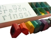 PREMADE Crayon Rings set of 8 - choose from SIZE: kids, 5, 6, 7, or 8