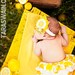 Felt Flower Headband . Lemonade with glitter bow . Bow Headband . Yellow