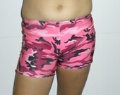 Spandex shorts-any adult size-pink camouflage