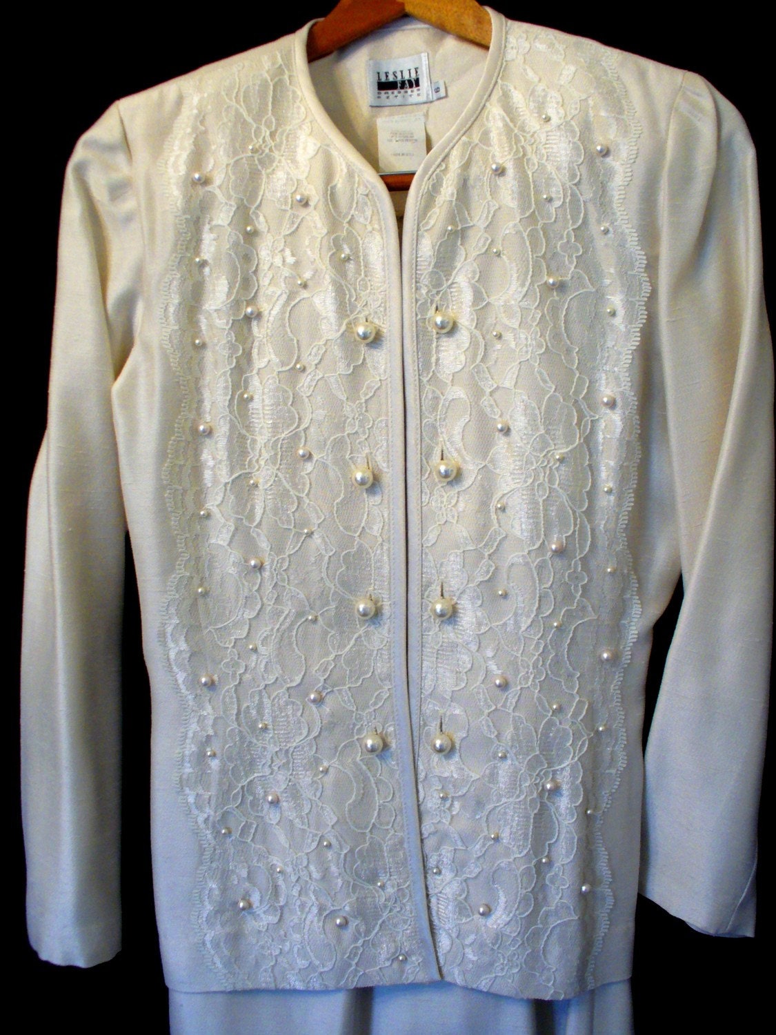 Etsy Vintage Wedding Dress- Wedding -  Bridal - Womens Clothing - Suit - Ivory Suit - Lace