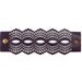 Dark purple / plum leather cuff bracelet - laser cut lace design