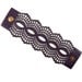 Dark purple / plum leather cuff bracelet - laser cut lace design
