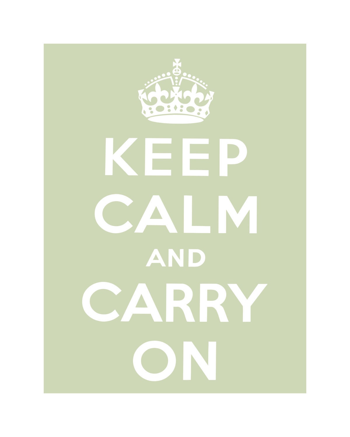Keep Calm and Carry On Poster Print 16 x 20 in Your Choice of Color - 33 color options available