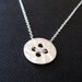 Button necklace, Cute as a button, sterling silver charm necklace, bridesmaid gifts, flower girl necklace, wedding