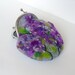 Wet Felted FLOWER Lilac Bushes coin purse Ready to Ship with bag frame metal closure Handmade  gift for her under 50 USD