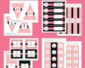 Paris Birthday Party or Shower Premium Printable Set by FLIPAWOO - Passport to Paris Collection - Customized Printable Files