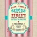 Vintage Circus or Carnival Invitation by FLIPAWOO - Customized Printable File
