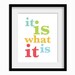 It is what it is Digital Print - Fun Quote - Modern Home Decor - Poster - No worries Don't Worry - Under 20
