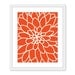 Dahlia Flower No.2 - Digital Art Print -Original - Modern Home Decor - Tangerine Orange - Poster - Under 20