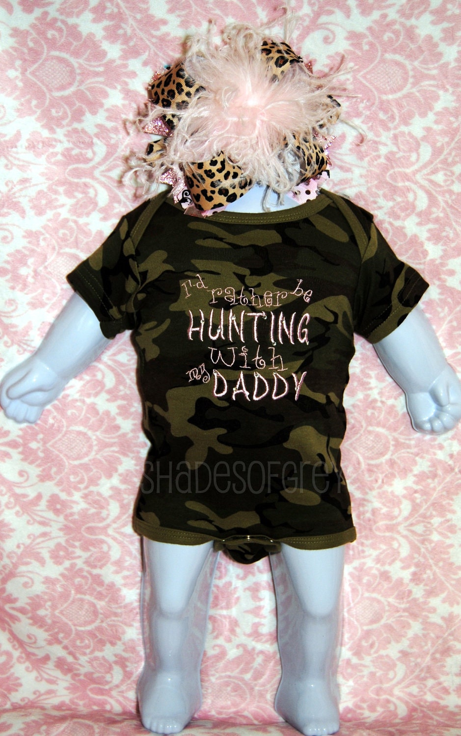 Camoflauge Boutique Onesie, Hunting with my Daddy