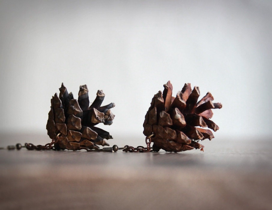 Pinecone earrings