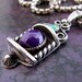Sterling silver, sugilite and chrysoprase 1956 silver coin pendant