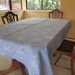 Lavender Blue Floral Table Cloth With Cloth Napkins Set