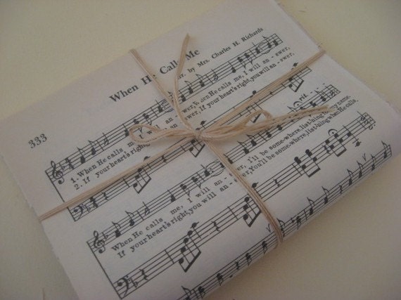 Vintage Hymnal Sheets